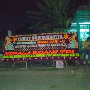 Toko karangan papan bunga air Joman silou laut